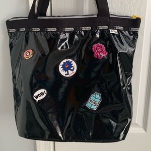 LeSportsac Mr. Men/Little Miss Black Tote Bag RARE!